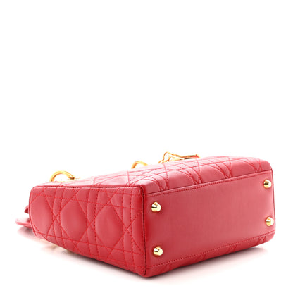 Christian Dior Lambskin Cannage Mini Lady Dior Red 4 of 10