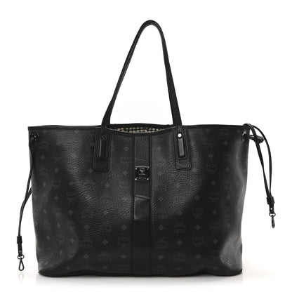 MCM Visetos Large Liz Reversible Shopper Tote Black 1 of 10