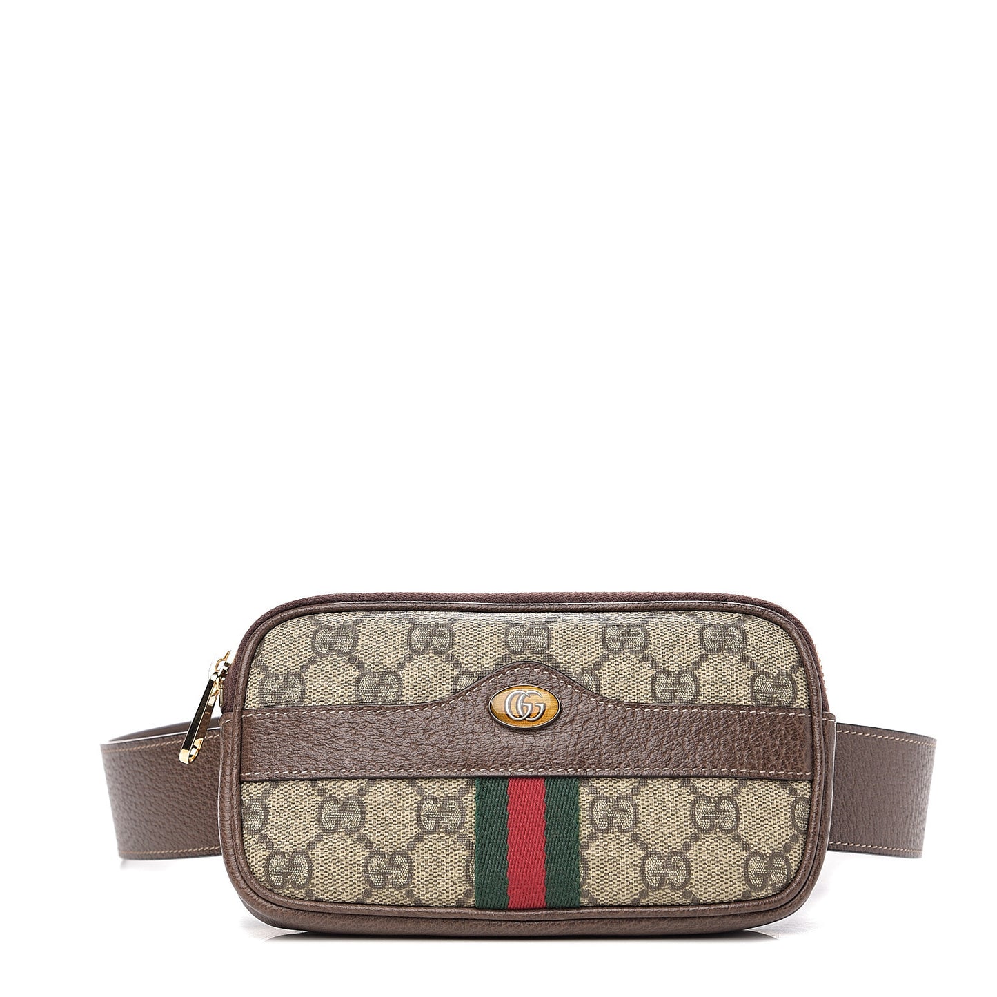 GG Supreme Monogram Ophidia Belted iPhone Case 85 34 Dark Brown