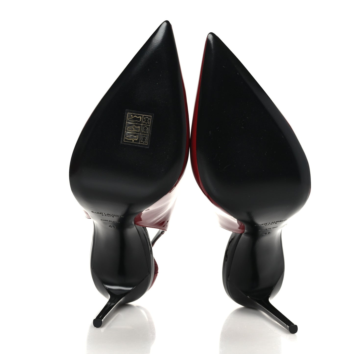 Patent Calfskin Zoe 105 Slingback Pump 41 Red