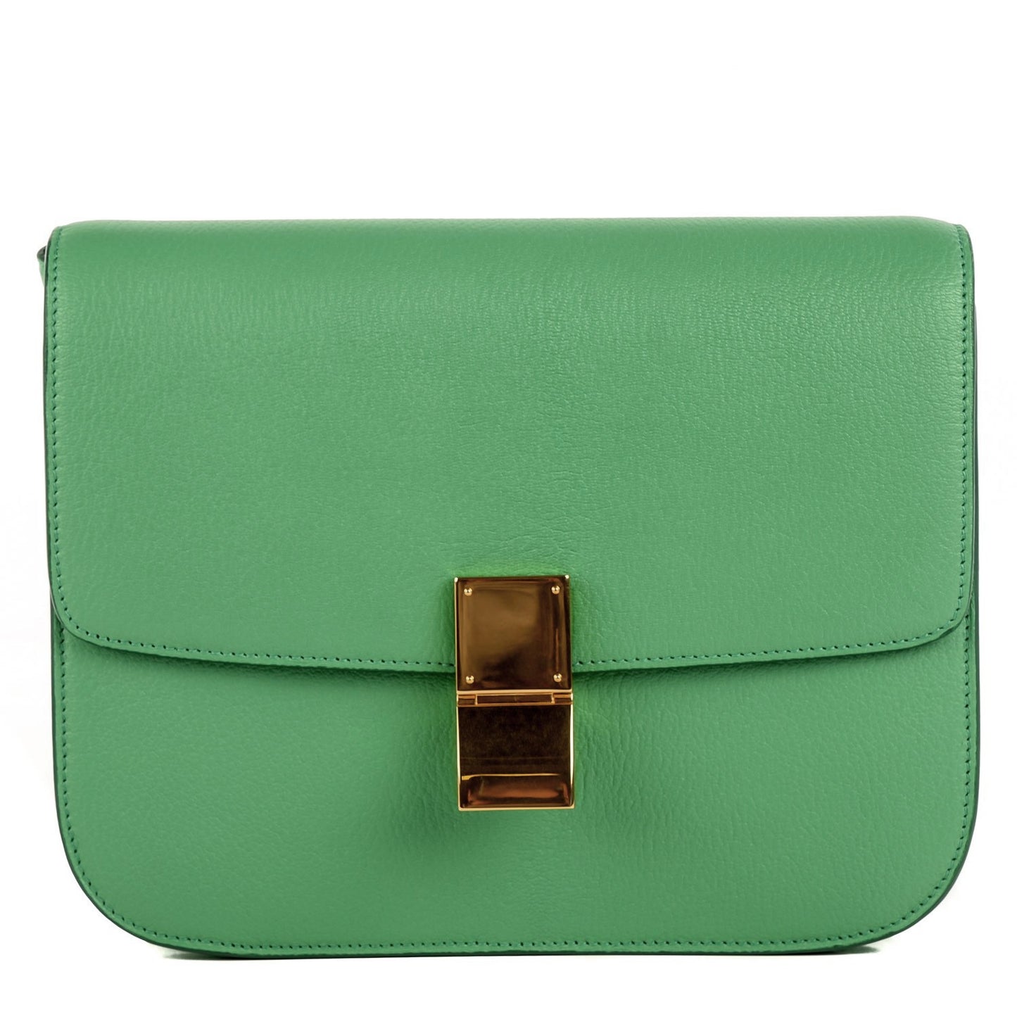 Goatskin Medium Classic Box Flap Bag Palm