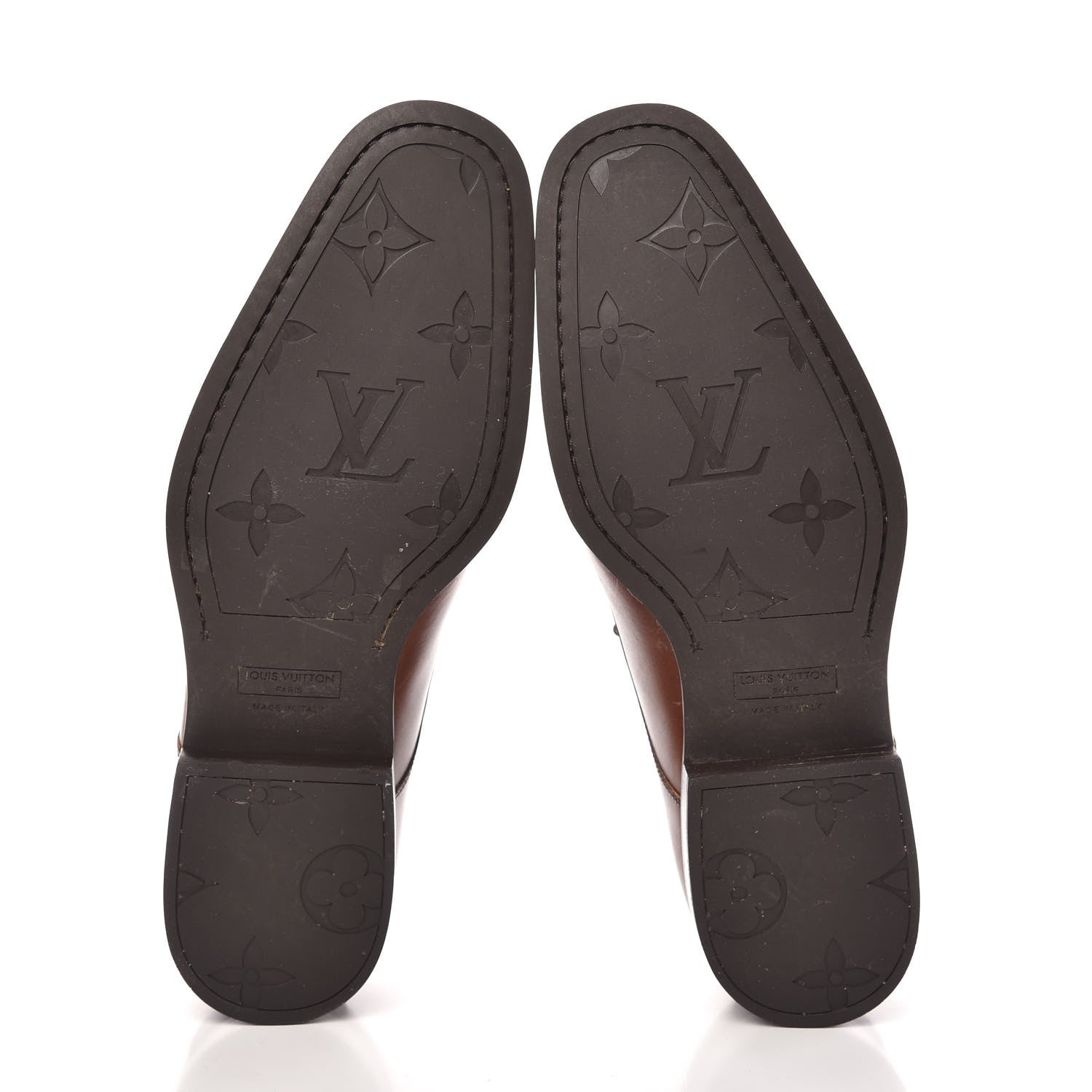 Louis Vuitton Calfskin Mens Derby Shoes 8.5 Brown 5 of 9