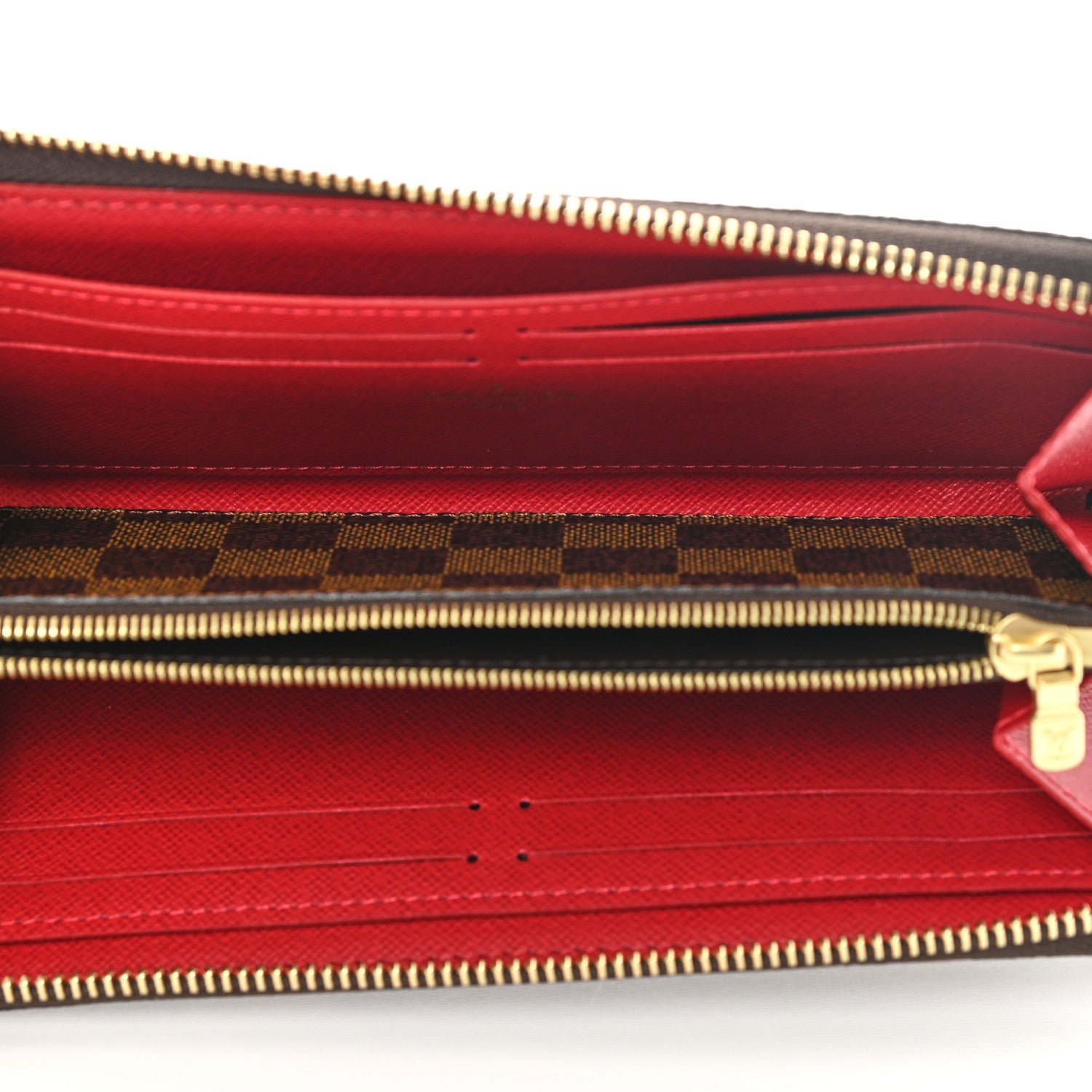 Louis Vuitton Damier Ebene Clemence Wallet Cherry 5 of 8