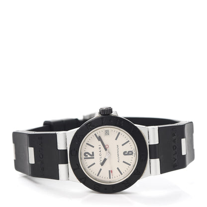 Bulgari Aluminum Rubber 32mm Diagono Quartz Watch 2 of 5