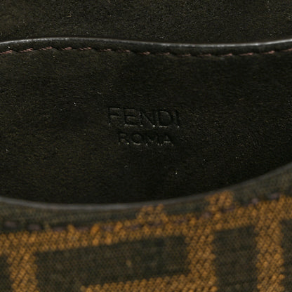 Fendi Fabric Jacquard Vitello Cher Cuoio FF 1974 Small Fendi C'mon Tobacco Moro Ebano 6 of 10