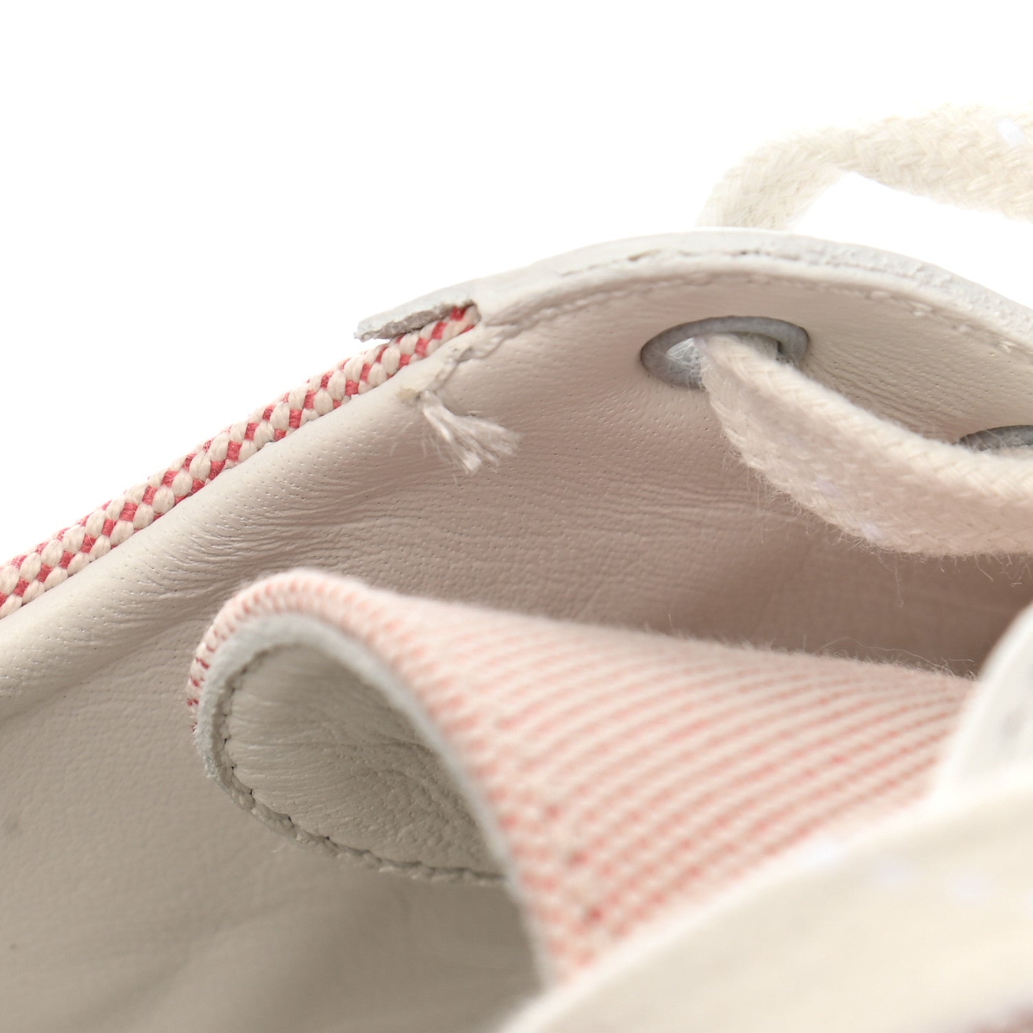 Hermes Canvas Calfskin Deep Sneakers 38 Framboise White 9 of 10