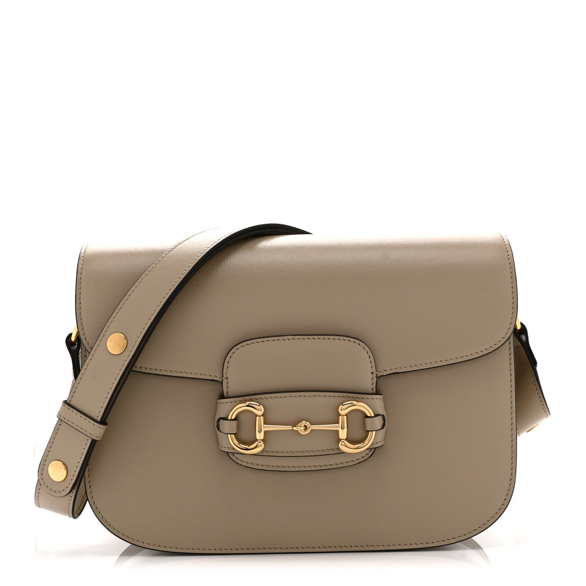 Azalea Calfskin Horsebit 1955 Shoulder Bag  Oatmeal