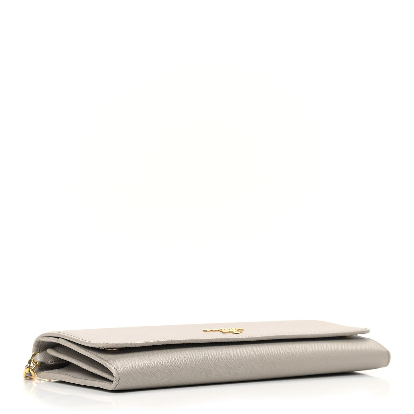 Saffiano Metal Oro Chain Wallet Pomice