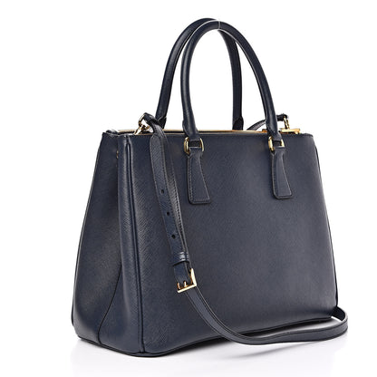 Prada Saffiano Medium Galleria Double Zip Tote Baltico 3 of 11