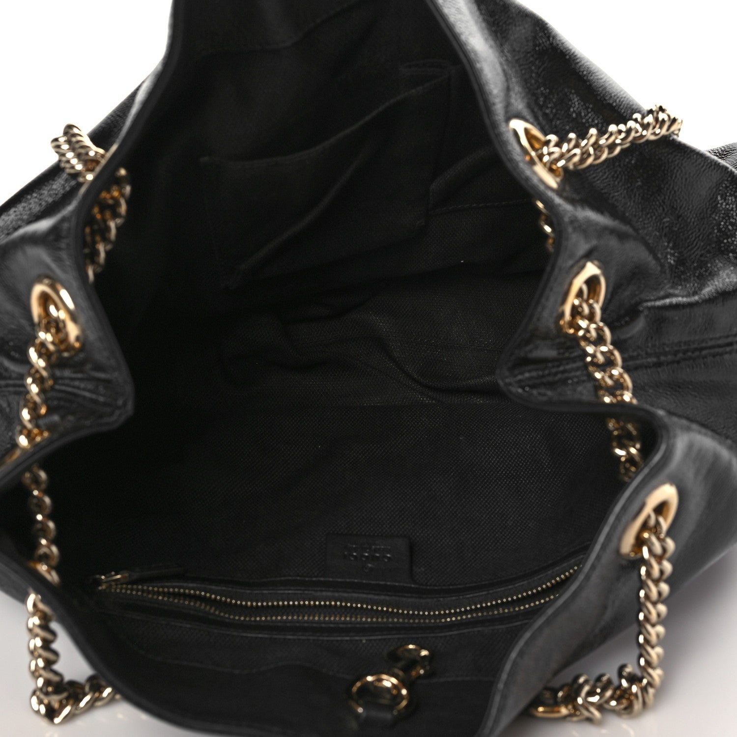 Gucci Patent Medium Soho Chain Shoulder Bag Black 5 of 11