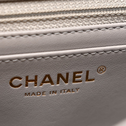 Chanel Lambskin Quilted Mini Pearl Crush Flap Light Grey 7 of 9