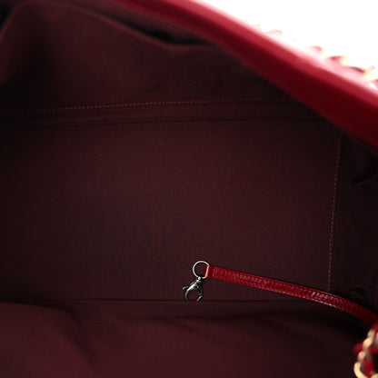 Chanel Aged Glazed Calfskin Quilted Large Daily Walk Flap Red 5 of 10
