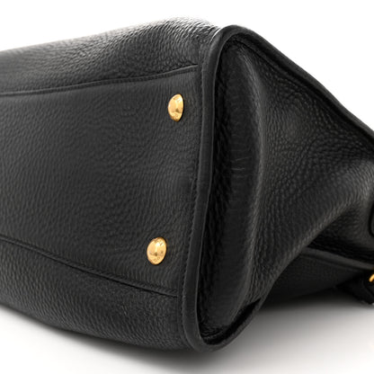 Prada Vitello Daino Shopping Satchel Black 9 of 10