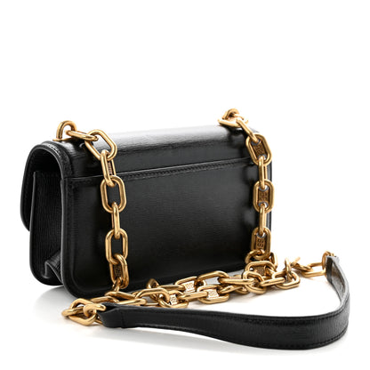 Balenciaga Calfskin Stripe Embossed Gossip Chain Bag XS Black 3 of 9