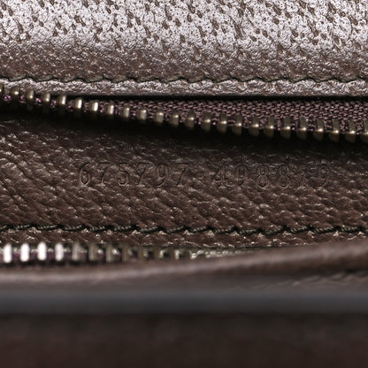 Gucci Monogram Jumbo GG Textured Dollar Calfskin Web Small Bamboo 1947 Top Handle Bag Camel Ebony New Acero 7 of 10