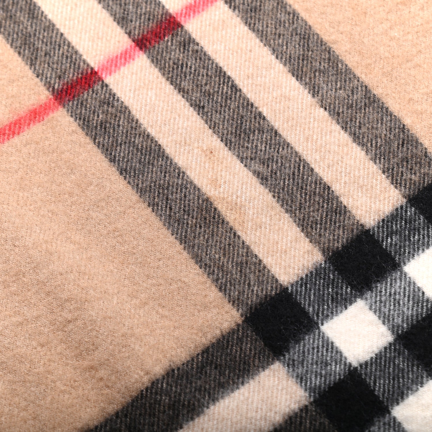 Burberry Cashmere Giant Check Fringe Scarf 5 of 5