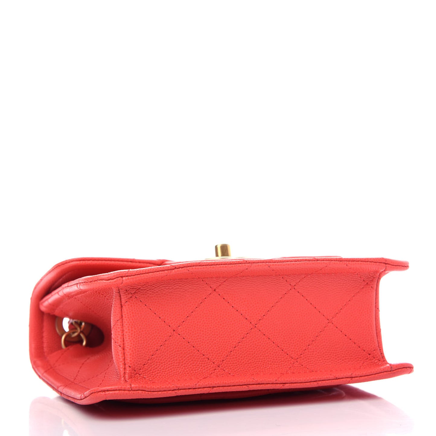 Caviar Quilted Mini Sweet Classic Flap Red