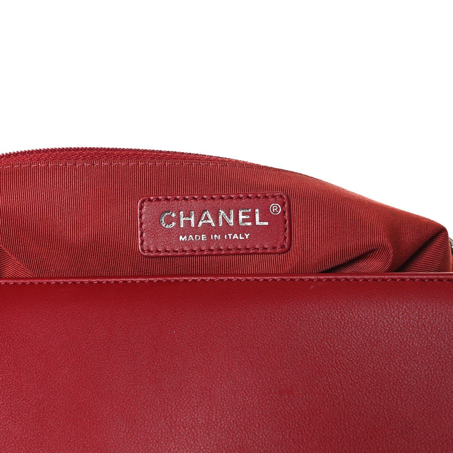Chanel Calfskin Chevron Quilted New Medium Boy Flap Dark Red 6 of 16
