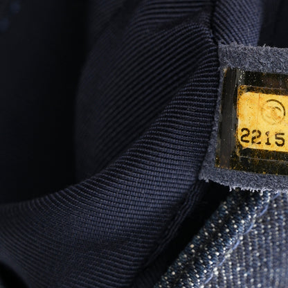 Chanel Tweed Denim Medium Boy Flap Navy Blue 6 of 9