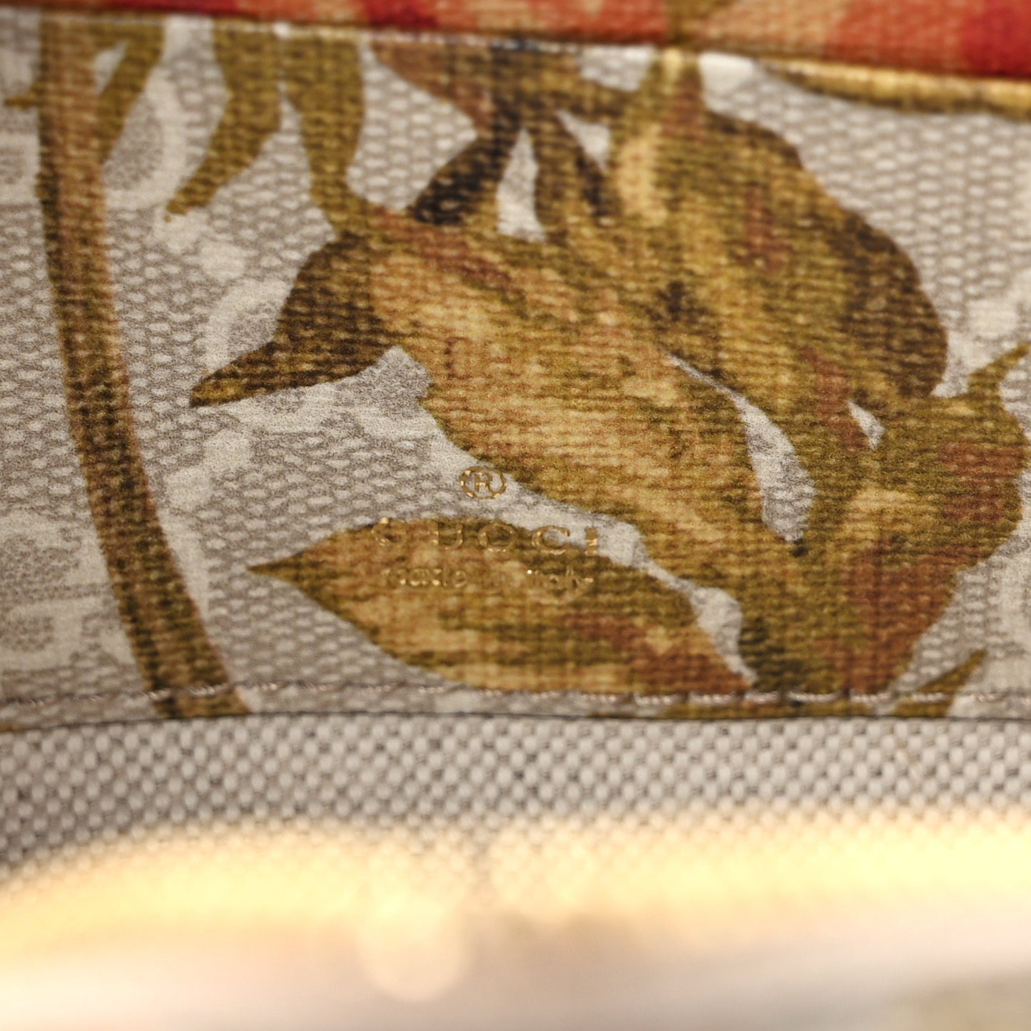 GG Supreme Monogram Water Flora Web Mini Ophidia Top Handle Bowler Bag Beige White Multicolor