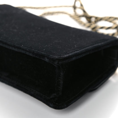 Gucci Velvet Crystal Square G Shoulder Bag Black 12 of 17