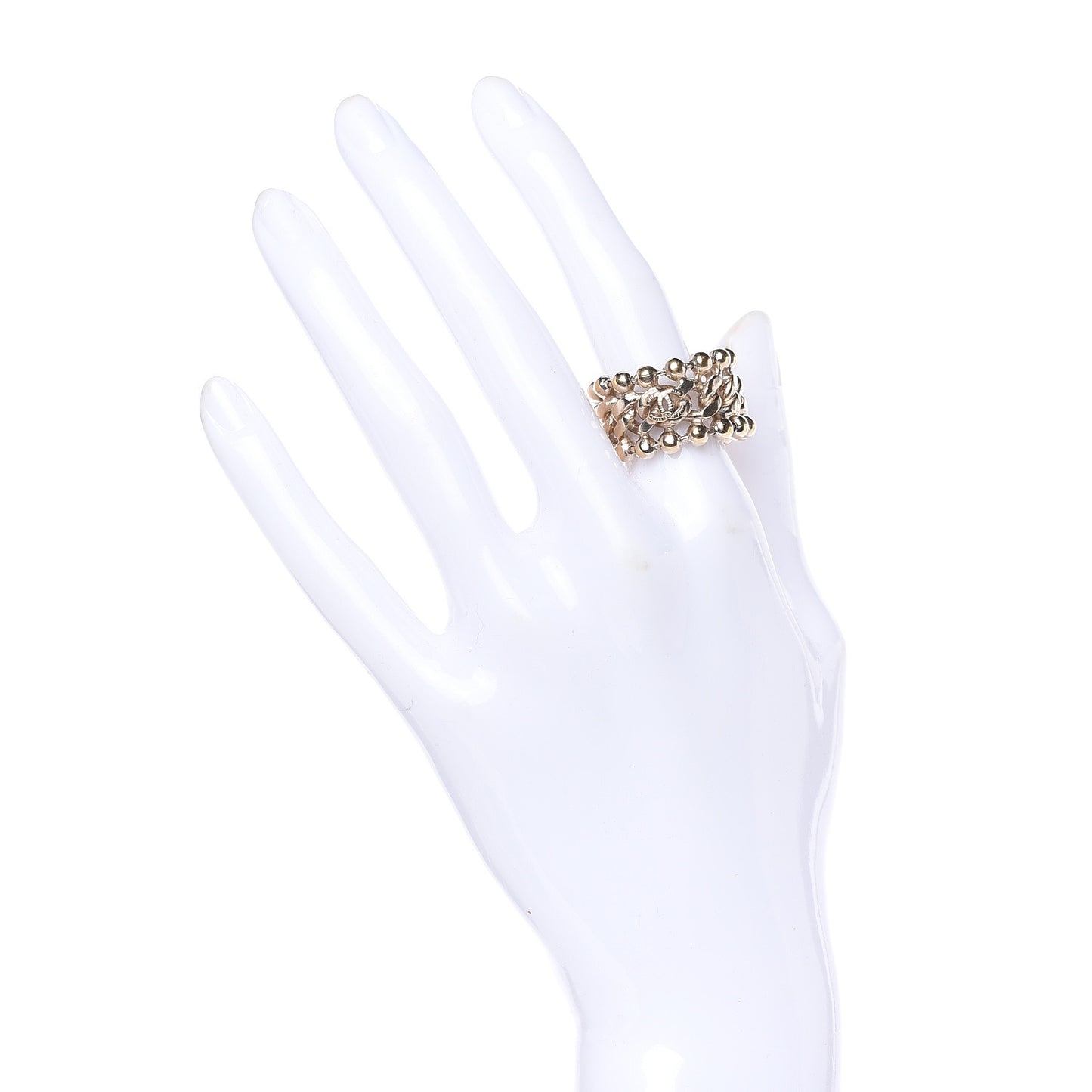 Chain CC Ring 7 Gold
