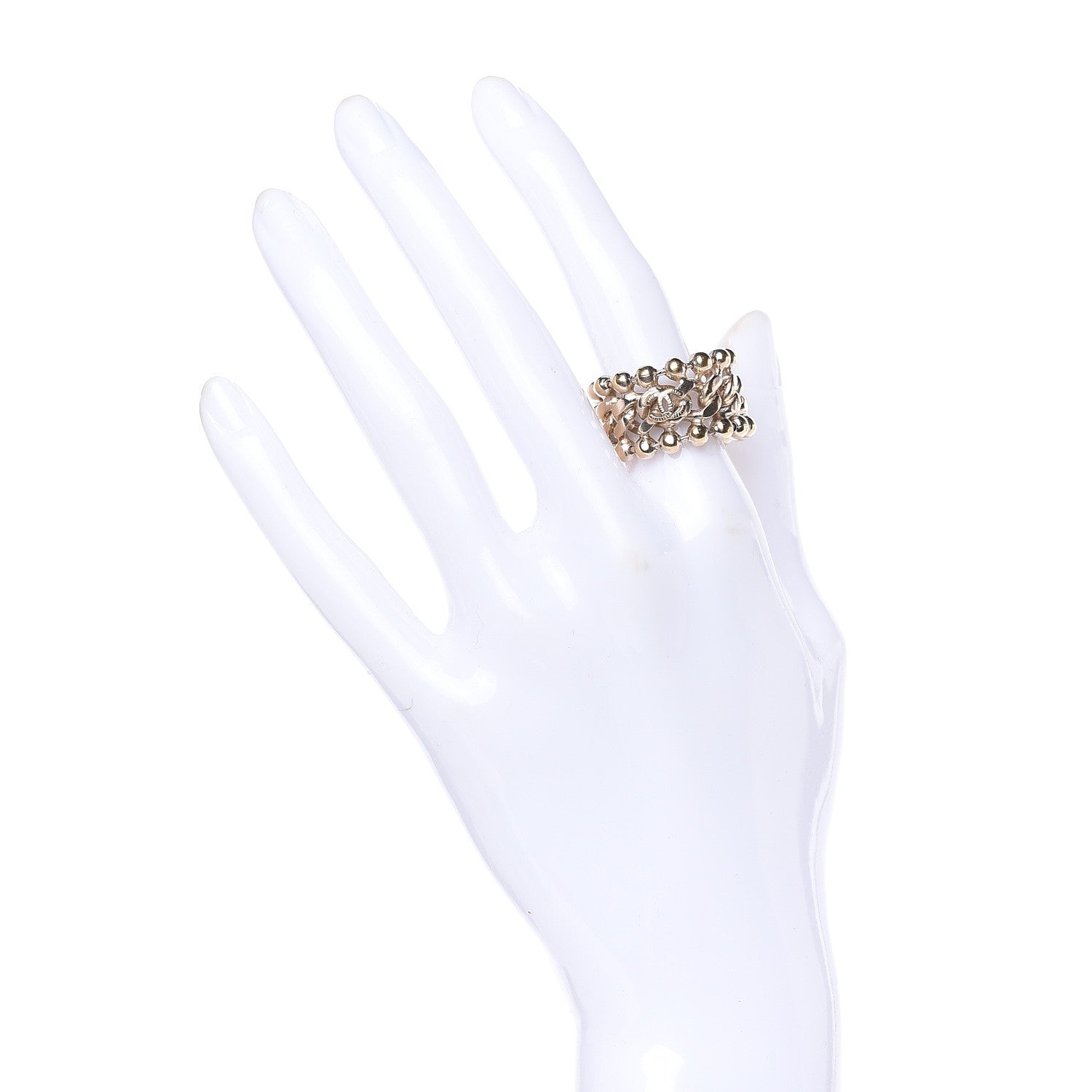 Chanel Chain CC Ring 7 Gold 2 of 4