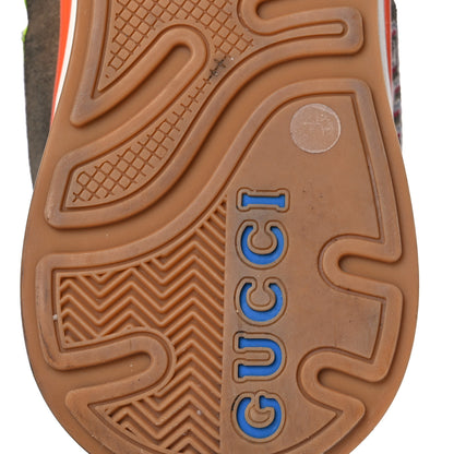 Gucci Suede Calfskin Tejus Printed Mens Ultrapace Sneakers 7.5 Natural Ardesia Neon Yellow 7 of 13