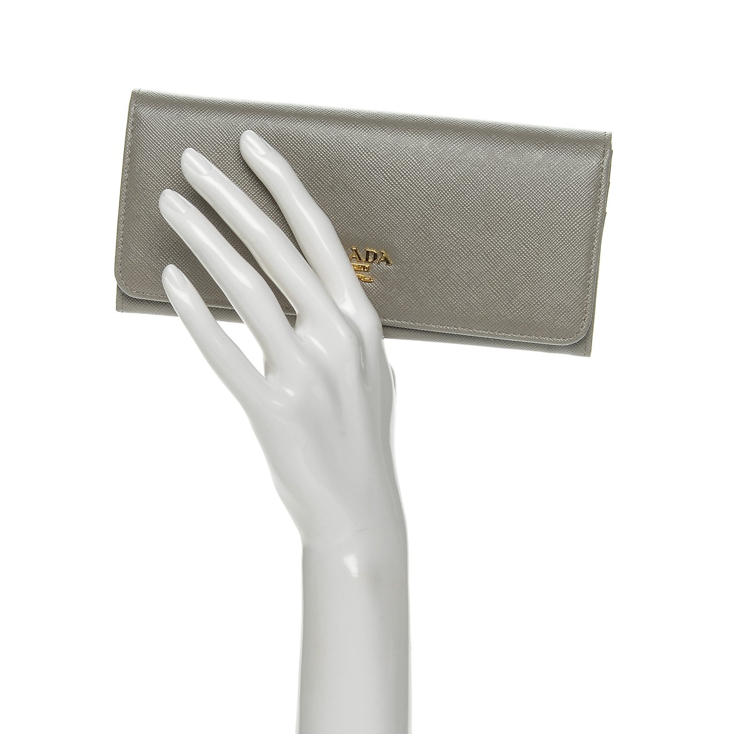 Saffiano Metal Continental Flap Wallet Argilla