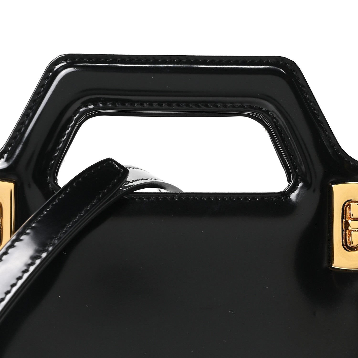 Salvatore Ferragamo Brushed Calfskin North South Wanda Top Handle Bag Black 7 of 9