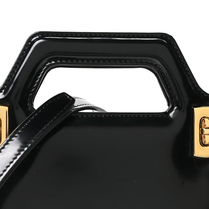 Salvatore Ferragamo Brushed Calfskin North South Wanda Top Handle Bag Black 7 of 9
