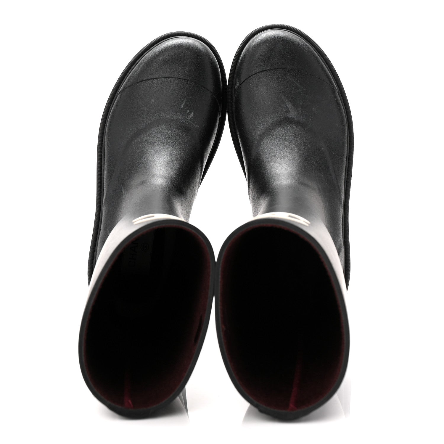 Chanel Caoutchouk CC High Boots 37 Black 5 of 10
