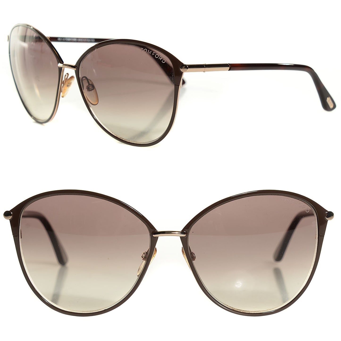 Penelope Vintage Round Sunglasses TF320 Brown