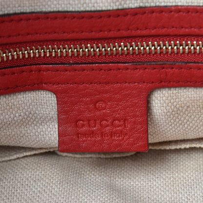 Gucci Pebbled Calfskin Medium Soho Chain Shoulder Bag Tabasco Red 6 of 17