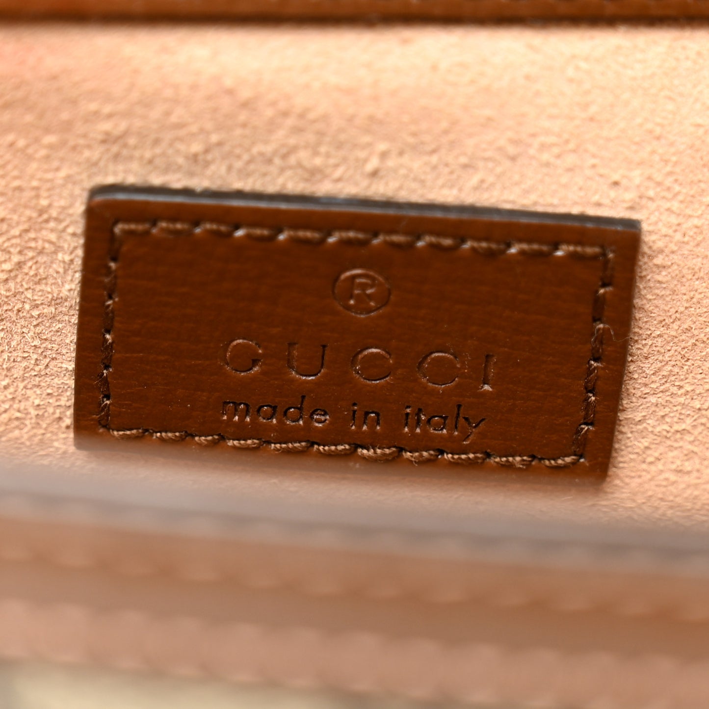 GG Supreme Monogram Small Horsebit 1955 Chain Shoulder Bag Beige Ebony Brown Sugar