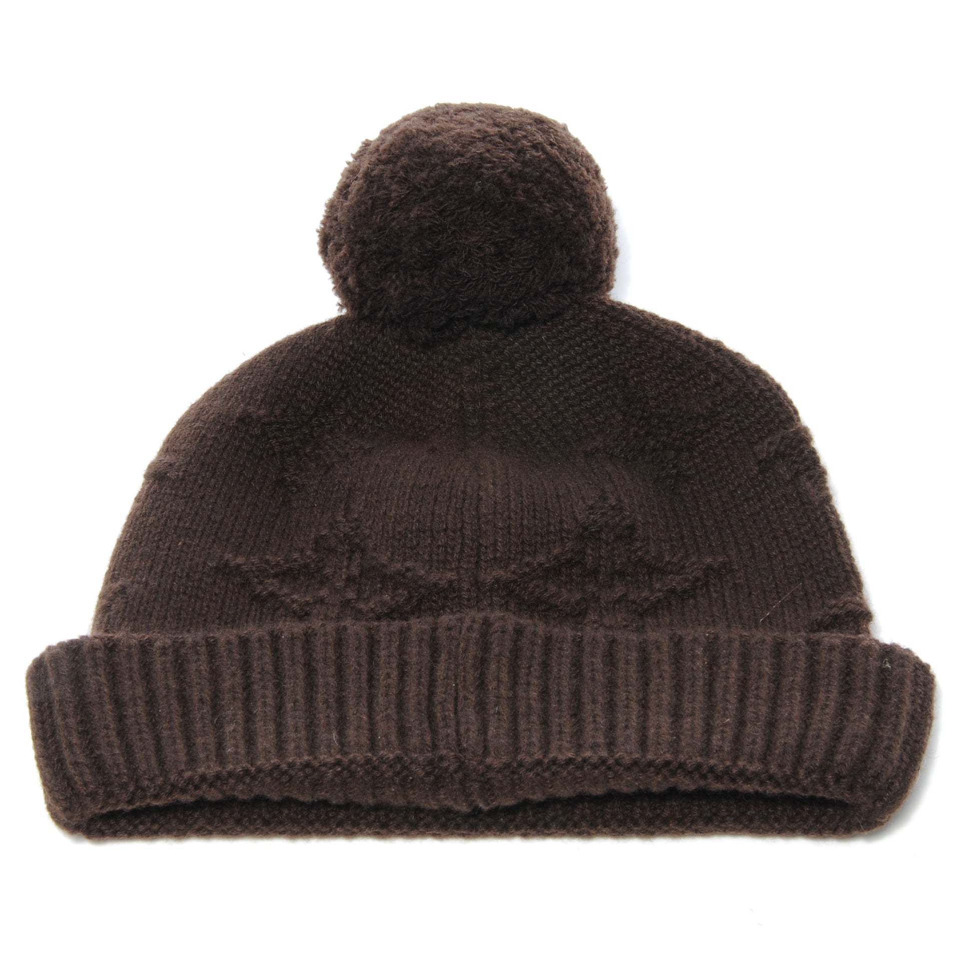 Louis Vuitton Cashmere Monogram Beanie Hat Brown 1 of 5