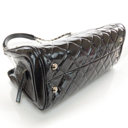 Chanel Patent Quilted Tote Black 4 of 8