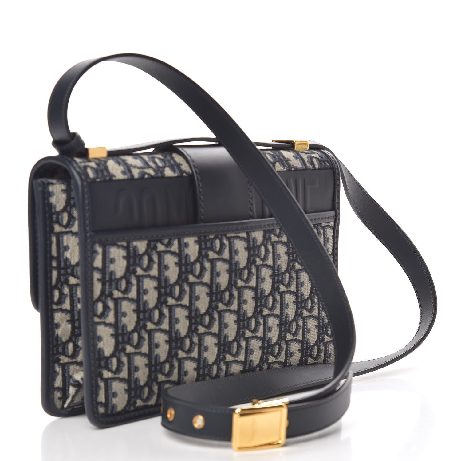 Christian Dior Oblique 30 Montaigne Flap Bag Blue 3 of 11