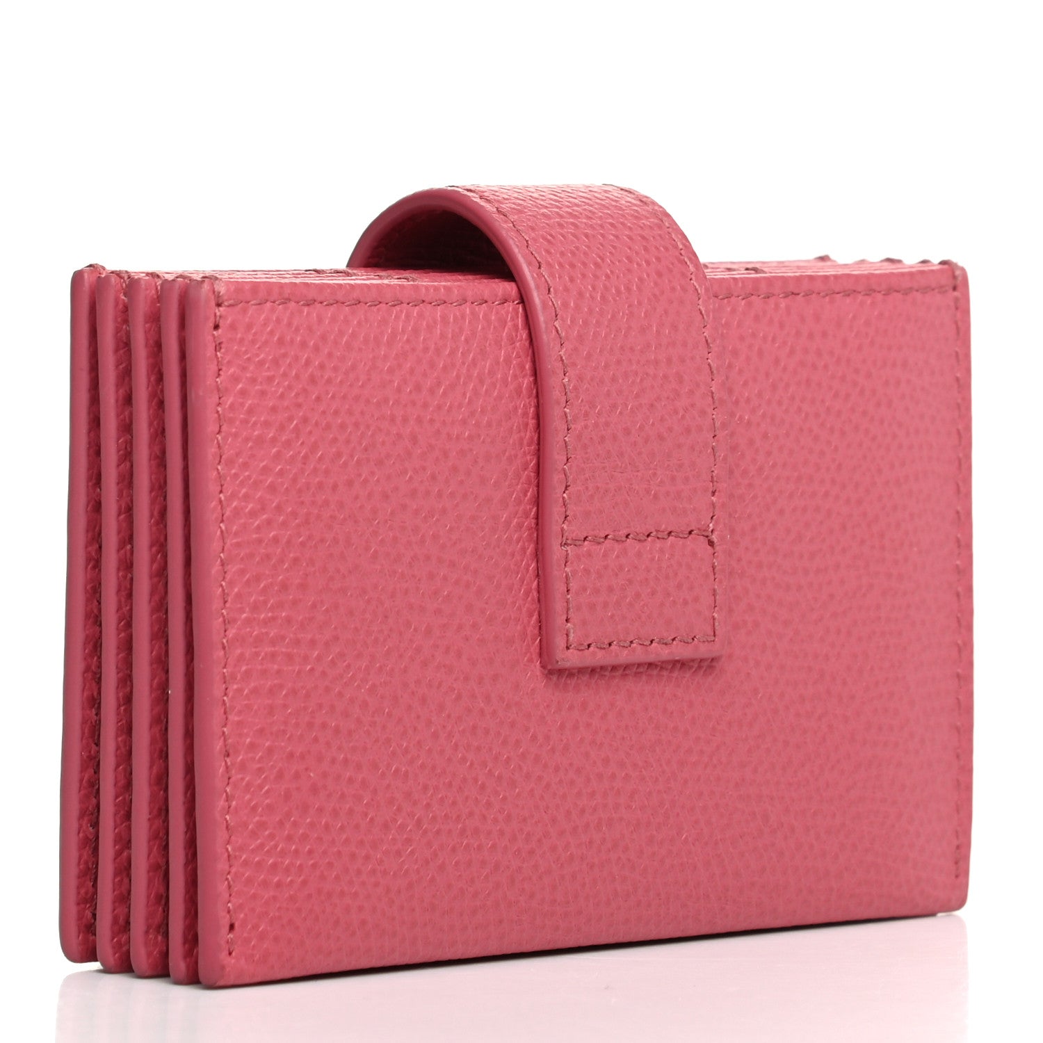 Christian Dior Grained Calfskin Gusseted Card Holder Pink 3 of 8