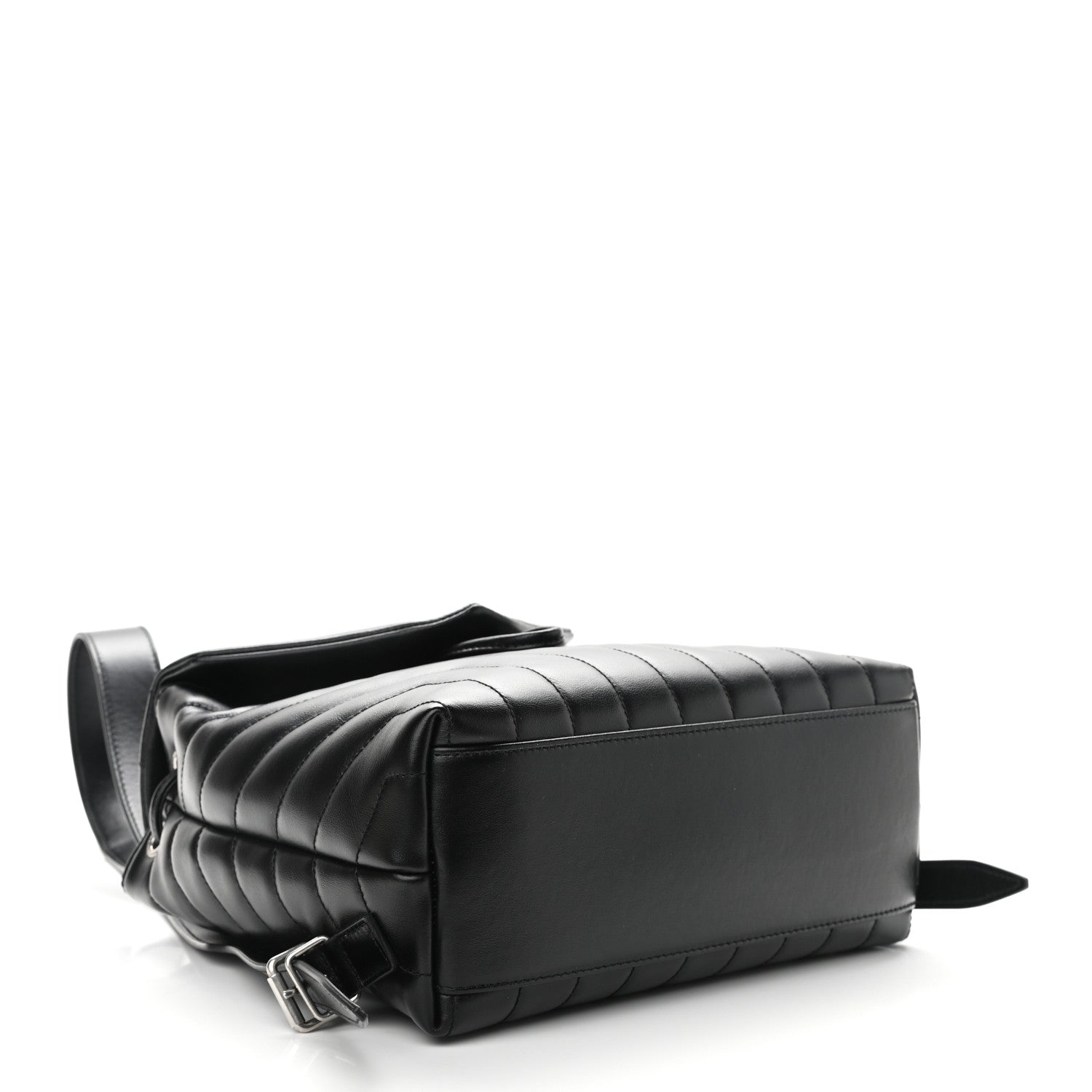Saint Laurent Calfskin Y Quilted Monogram Small Loulou Backpack Black 4 of 9