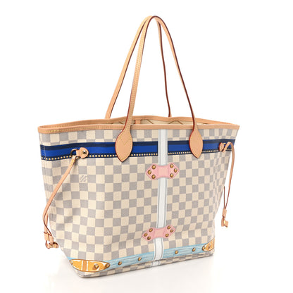 Louis Vuitton Damier Azur Summer Trunks Capri Neverfull MM 4 of 11