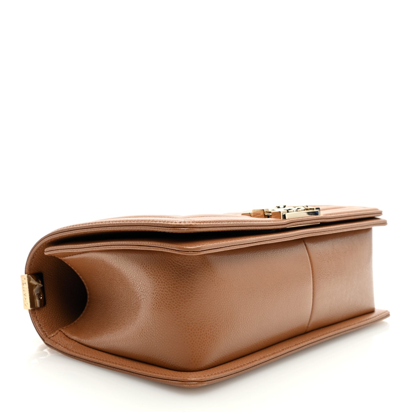 Caviar Quilted Medium Boy Flap Brown