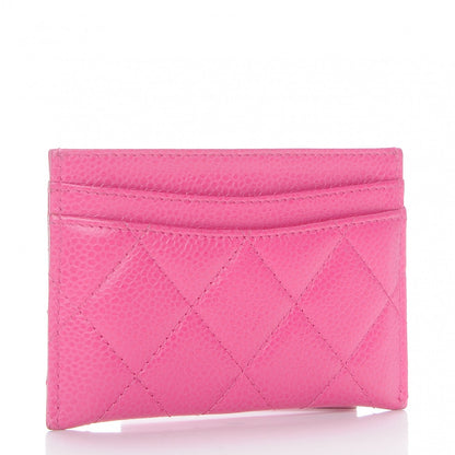 Chanel Caviar Quilted Card Holder Pink 3 of 8