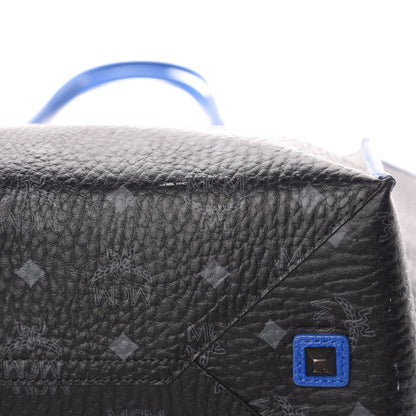 MCM Visetos Medium Shopper Tote Black 13 of 15