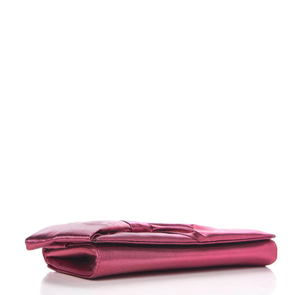 Christian Louboutin Metallic Nylon Aionoeud Bow Clutch Pink 4 of 9