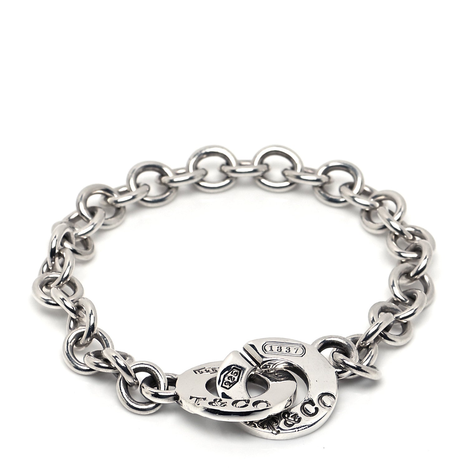 Tiffany Sterling Silver 1837 Circle Clasp Bracelet 1 of 4