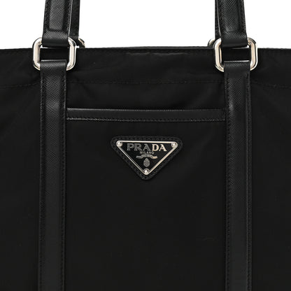 Prada Tessuto Nylon Saffiano Tote Black 8 of 10
