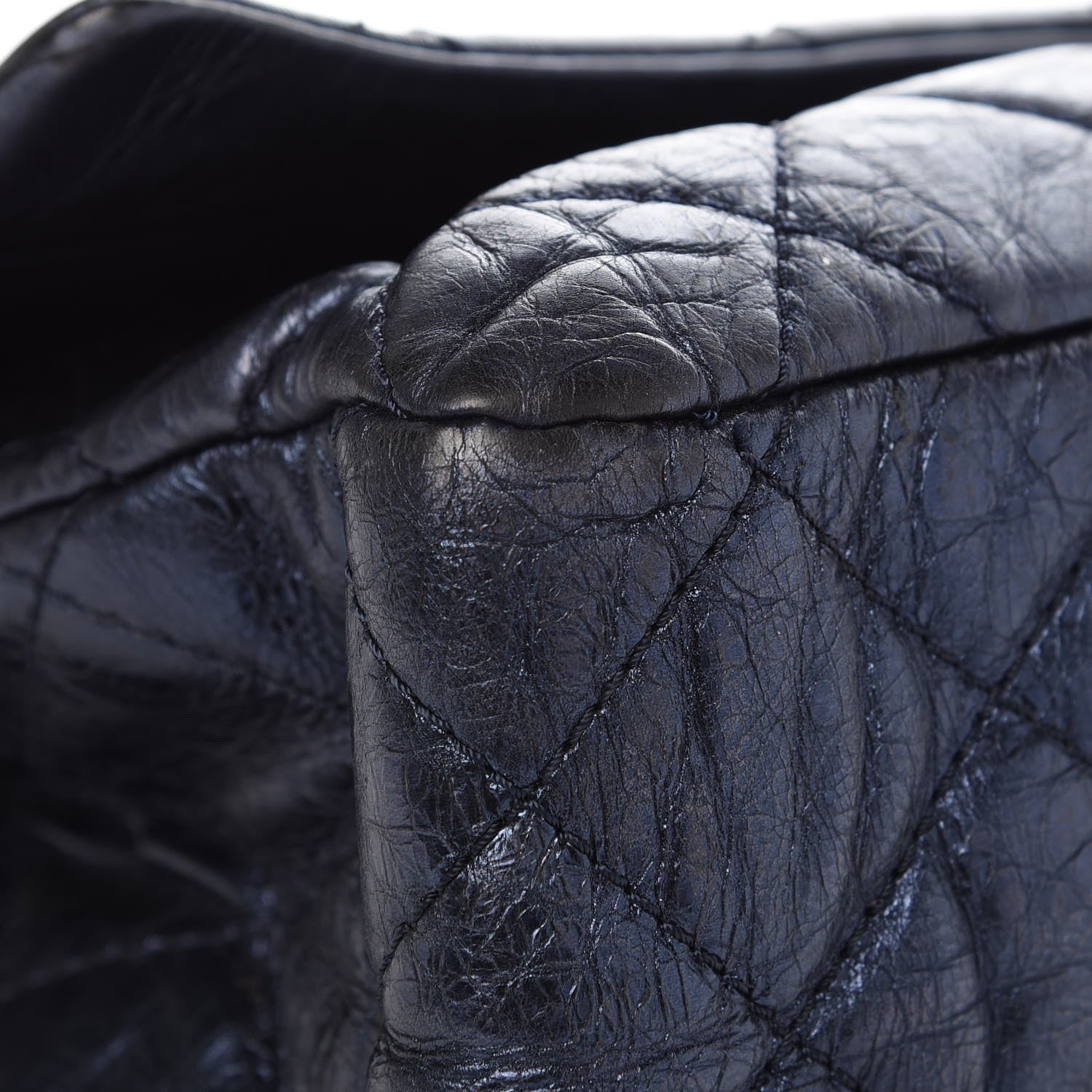 Chanel Metallic Aged Calfskin Quilted 2.55 Reissue 228 Flap Blue 9 of 16