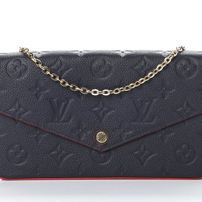 Louis Vuitton Empreinte Pochette Felicie Chain Wallet Marine Rouge 10 of 12