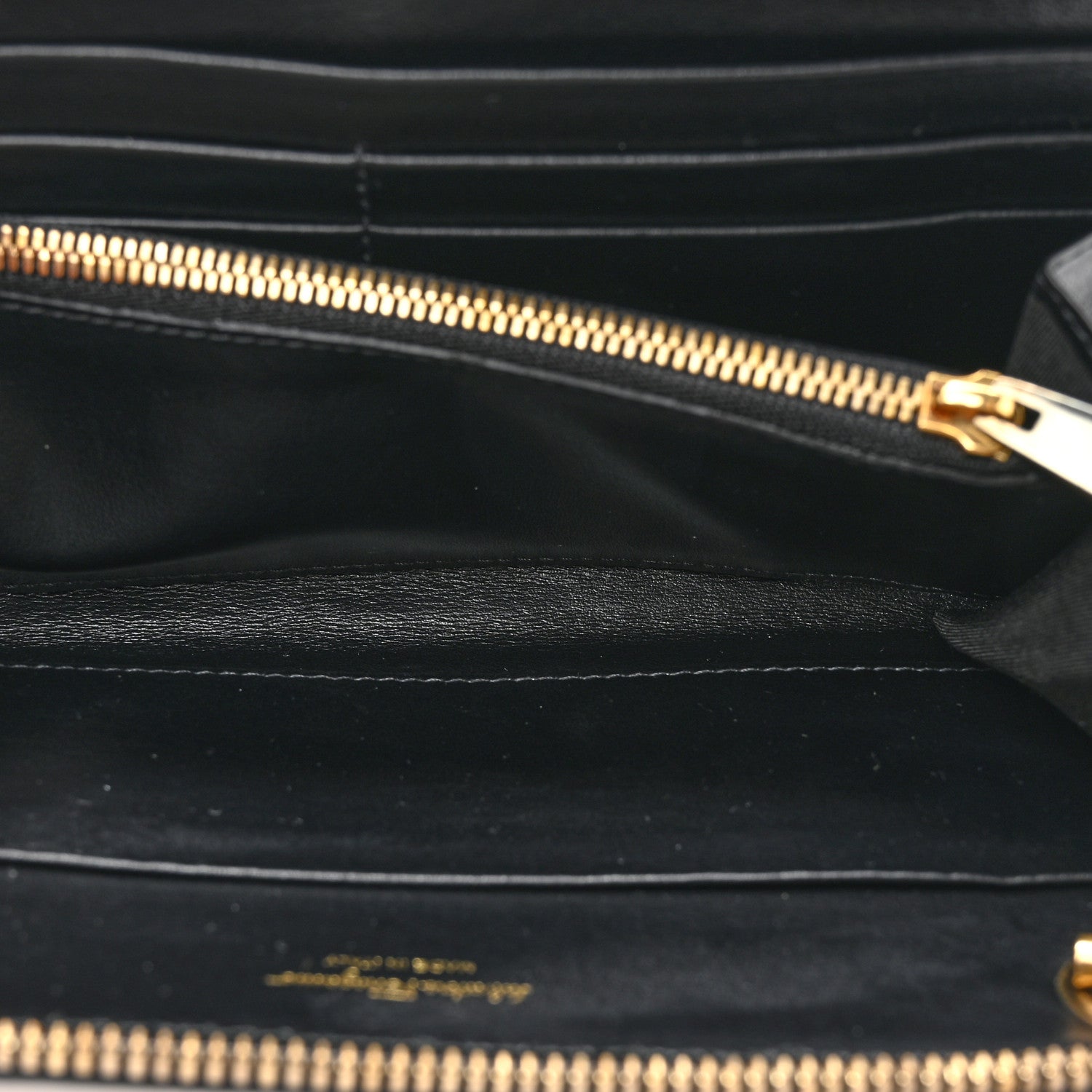 Salvatore Ferragamo Canvas Calfskin Gancini Wallet On Chain Black Beige 6 of 11